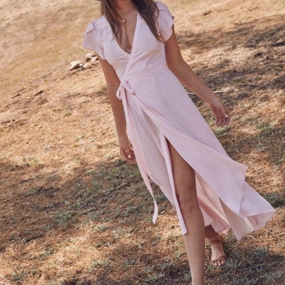 Christy Dawn Dresses & Skirts - Christy Dawn Autumn Wrap Maxi Dress Blush Meadow